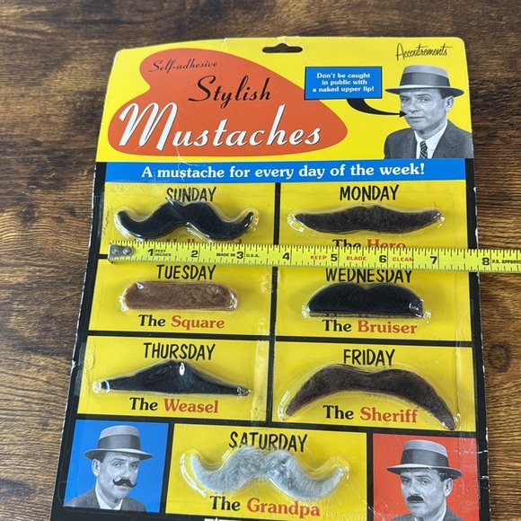 Stylish Mustaches Set - 7 Colors - Picture 3 of 5